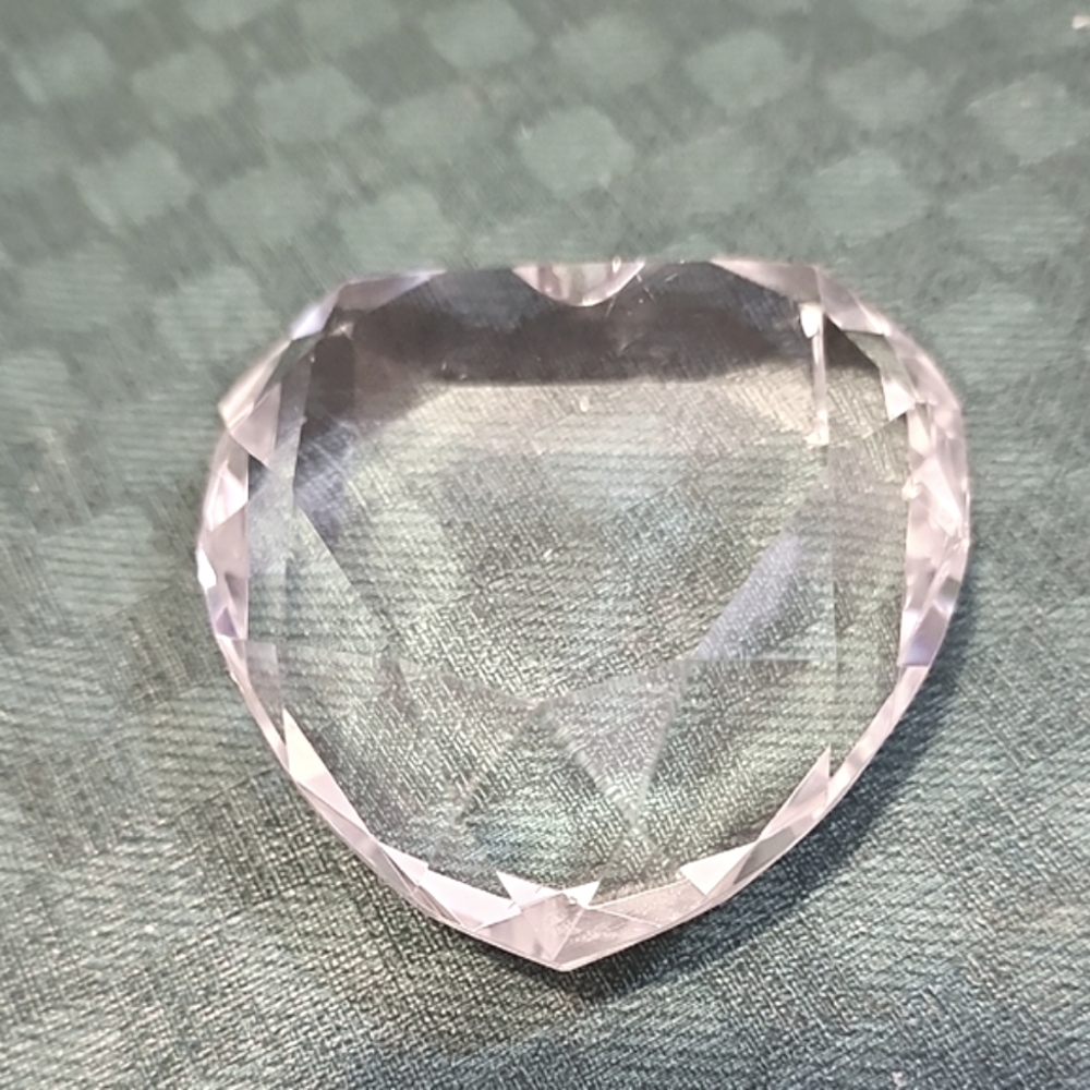 Rosenthal Heart-Shaped Clear Crystal Paperweight